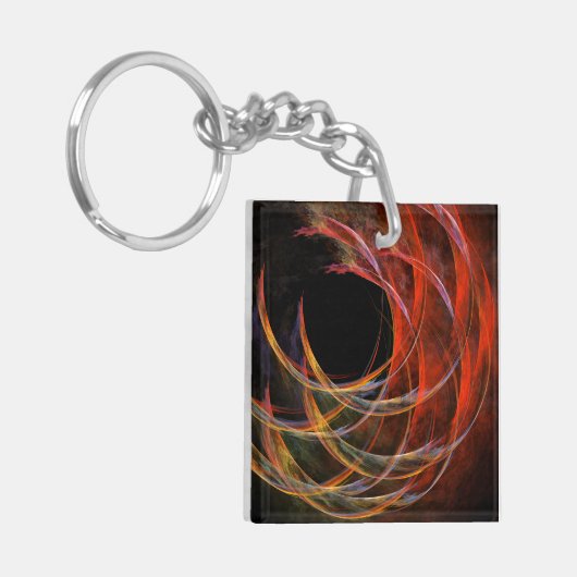 Het breken van de Abstracte Kunst van de Cirkel Sleutelhanger (Voorkant Links)