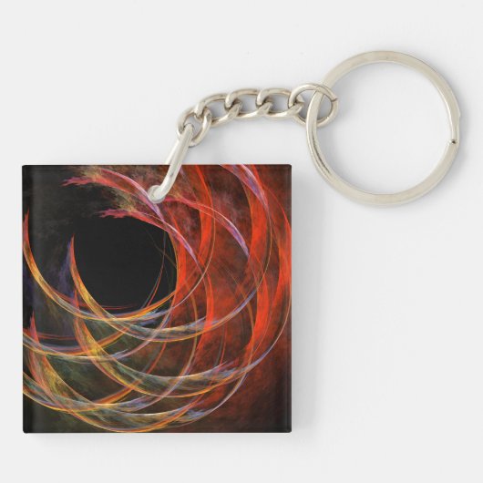 Het breken van de Abstracte Kunst van de Cirkel Sleutelhanger (Achterkant)