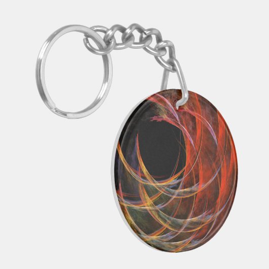 Het breken van de Abstracte Kunst van de Cirkel Sleutelhanger (Voorkant Links)