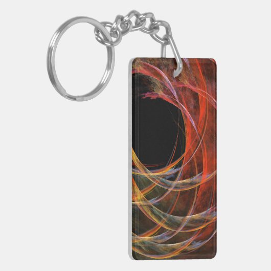 Het breken van de Abstracte Kunst van de Cirkel Sleutelhanger (Voorkant Links)