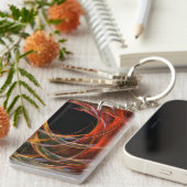 Het breken van de Abstracte Kunst van de Cirkel Sleutelhanger (Voorkant Rechts)