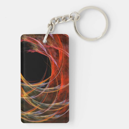 Het breken van de Abstracte Kunst van de Cirkel Sleutelhanger (achterkant)