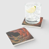 Het breken van de Abstracte Kunst van de Cirkel Stenen Onderzetter (Zijkant)