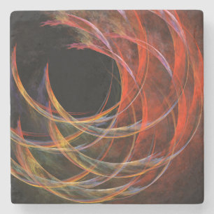 Het breken van de Abstracte Kunst van de Cirkel Stenen Onderzetter