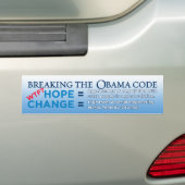 Het breken van de Bumpersticker van de Code Obama (Op auto)