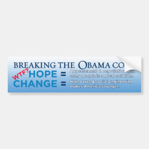 Het breken van de Bumpersticker van de Code Obama