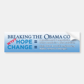 Het breken van de Bumpersticker van de Code Obama
