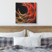 Het breken van de Cirkel Abstract Zwart en Wit Canvas Afdruk (Insitu (Slaapkamer))