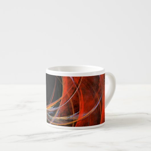 Het breken van de Cirkel Abstracte Art Espresso Mo Kop (Voorkant rechts)