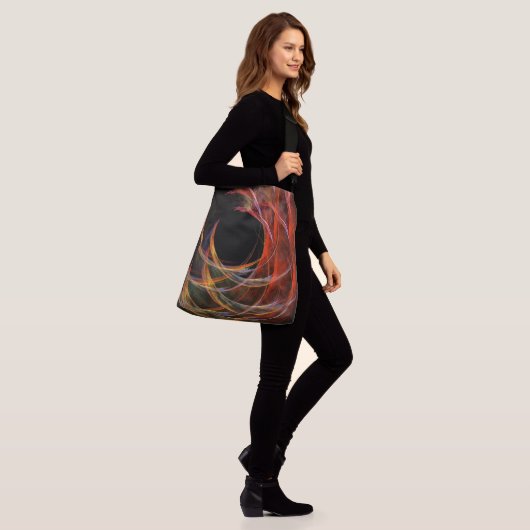 Het breken van de Cirkel Abstracte de dwarshellend Crossbody Tas (Op model)