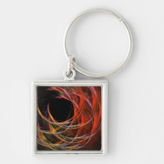 Het breken van de Cirkel Abstracte Kunst Klein Sleutelhanger (Voorkant)