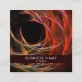 Het breken van de Cirkel Abstracte Kunst Professio Vierkante Visitekaartje (Voorkant)