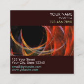 Het breken van de Cirkel Abstracte Kunst Professio Vierkante Visitekaartje (Achterkant)