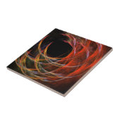 Het breken van de Cirkel Abstracte Kunststapel Tegeltje (Zijkant)