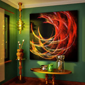 Het breken van de Cirkel Abstracte Wrapped Druk va Canvas Afdruk