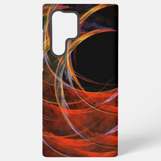 Het breken van de cirkel Vortex van Vuur Abstracte Samsung Galaxy Hoesje (Achterkant)