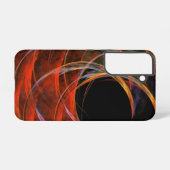 Het breken van de cirkel Vortex van Vuur Abstracte Samsung Galaxy Hoesje (Achterkant horizontaal)