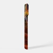 Het breken van de cirkel Wervelwind van vuur Abstr iPhone 15 Case (Rechterkant)