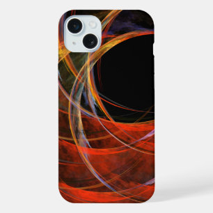 Het breken van de cirkel Wervelwind van vuur Abstr iPhone 15 Plus Case