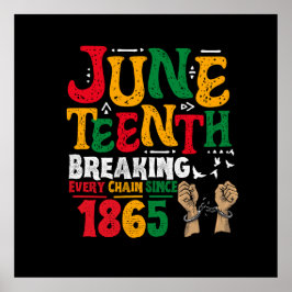 Het breken van elke keten sinds 1865 Juneteenth Fr Poster