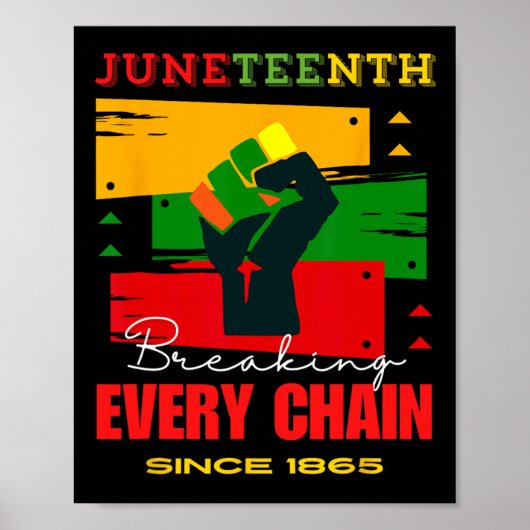 Het breken van elke keten sinds 1865 Juneteenth Fr Poster (Voorkant)