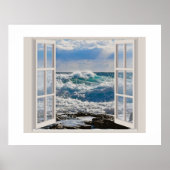 Het breken van golven door het Venster Poster (Voorkant)