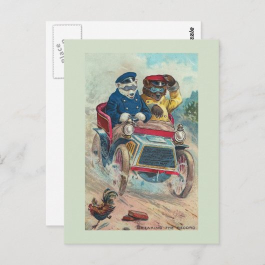 "Het breken van het  Briefkaart van het Beer van h (Voorkant / Achterkant)