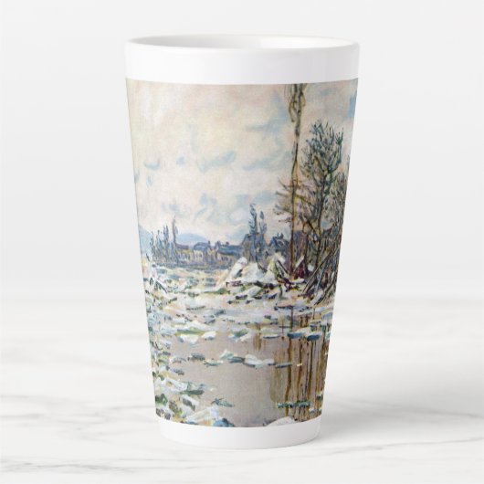 Het Breken van het Ijs door Claude Monet Latte Mok (Voorkant)