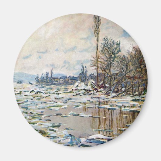 Het breken van het ijs door Claude Monet Magneet (Voorkant)
