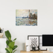 Het Breken van het Ijs door Claude Monet Poster (Thuiskantoor)