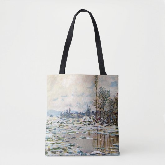 Het Breken van het Ijs door Claude Monet Tote Bag (Voorkant)