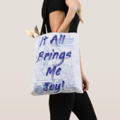 Het brengt allemaal Joy Clutter Love Fun Motto Tote Bag (Dichtbij)