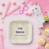 Het Brie - Goud vintage frame papieren bord (Feest)