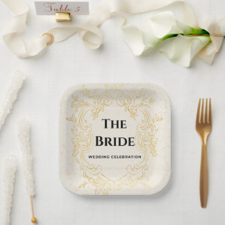 Het Brie - Goud vintage frame papieren bord