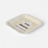 Het Brie - Goud vintage frame papieren bord (Gebogen)