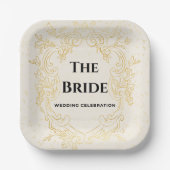 Het Brie - Goud vintage frame papieren bord (Voorkant)