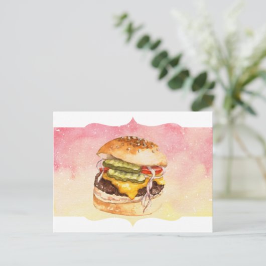 Het Briefkaart Alles-Burger Waterverf (Staand voorkant)