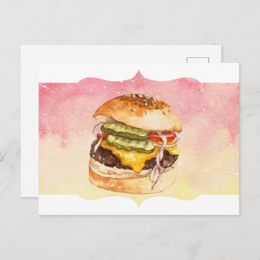 Het Briefkaart Alles-Burger Waterverf (Voorkant / Achterkant)