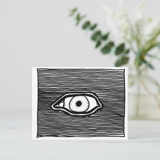 Het Briefkaart 'Alwetende Eye van ParanormalPrints (Staand voorkant)