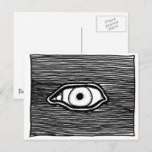 Het Briefkaart 'Alwetende Eye van ParanormalPrints (Voorkant / Achterkant)