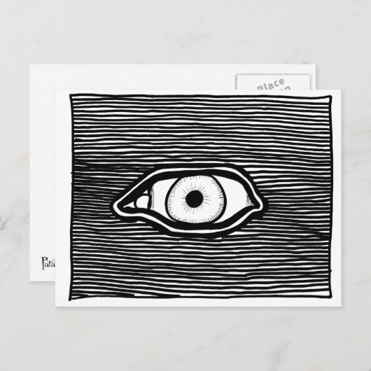Het Briefkaart 'Alwetende Eye van ParanormalPrints (Voorkant / Achterkant)