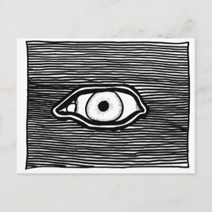 Het Briefkaart 'Alwetende Eye van ParanormalPrints