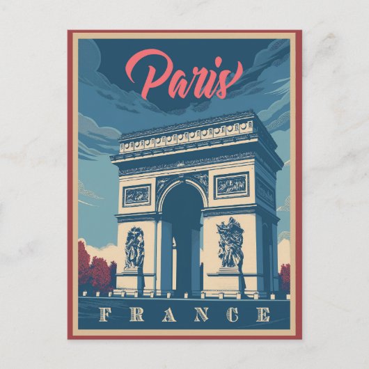 Het  Briefkaart Arc de Triomphe (Voorkant)