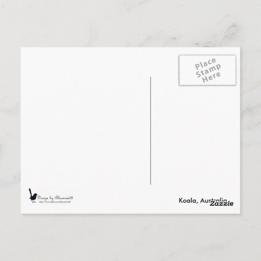 Het Briefkaart Australië van de koala (Achterkant)