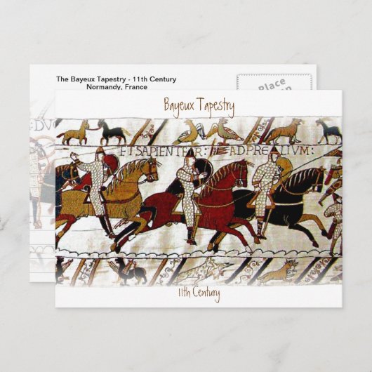 Het Briefkaart Bayeux Tapestry a4 (Voorkant / Achterkant)