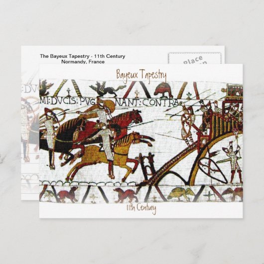 Het Briefkaart Bayeux Tapestry a6 (Voorkant / Achterkant)