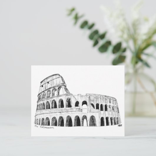 Het Briefkaart Colosseum (B&W) (Staand voorkant)