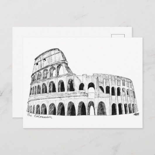 Het Briefkaart Colosseum (B&W) (Voorkant / Achterkant)