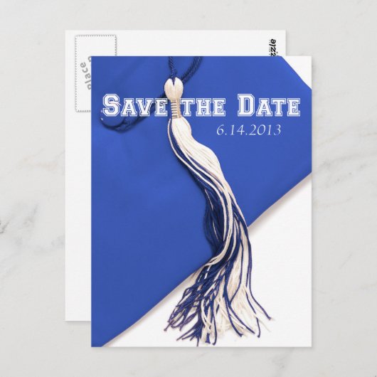 Het Briefkaart Date Afstuderen opslaan (Voorkant / Achterkant)