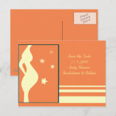 Het Briefkaart Date Baby shower opslaan (Voorkant / Achterkant)